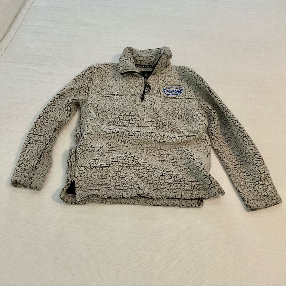 University of Florida Gators embroidered Boxercraft Gray Sherpa Fleece